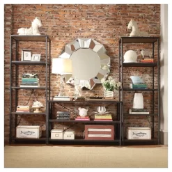 74.25" Webster 4 Shelf Mixed Media Bookshelf Black - Inspire Q 12 74.25" Webster 4 Shelf Mixed Media Bookshelf Black - Inspire Q -Luxe Living Interiors Shop GUEST 2e7e4d2c b1d3 4828 93cc d1fbbccbac8b