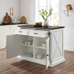Clifton Kitchen Island Distressed White/Brown - Crosley -Luxe Living Interiors Shop GUEST 2eb25fa2 07be 482a 86bb dd274d9cc01c