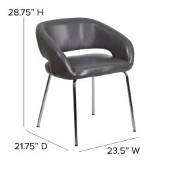 Flash Furniture Fusion Series Contemporary LeatherSoft Side Reception Chair With Chrome Legs -Luxe Living Interiors Shop GUEST 2eec2a0a a975 4132 b026 2709eb0a8d85