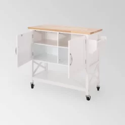 Finzer Farmhouse Kitchen Cart White - Christopher Knight Home -Luxe Living Interiors Shop GUEST 2f0203e4 80e9 4e3c bd02 a7874749283b