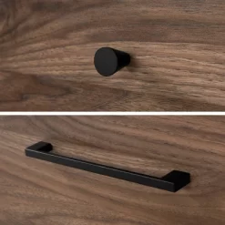 Flam 5 Drawer Chest Natural Walnut/Matte Black - South Shore -Luxe Living Interiors Shop GUEST 2f2fe567 7e2e 4c93 965e 231c721374f8