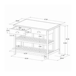 Wood Kitchen Island Table With Storage Black/Natural - Hearth & Hand™ With Magnolia -Luxe Living Interiors Shop GUEST 2fa25cb1 7714 4f9d 981c 1da4f9561601