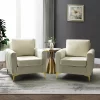 Set Of 2 Iapygia Contemporary Tufted Wooden Upholstered Club Chair With Metal Legs For Bedroom Club Chair| ARTFUL LIVING DESIGN -Luxe Living Interiors Shop GUEST 2fa5308b d629 49c5 9880 3fe0f7e776d4