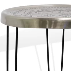 Metal With Paper Clip Legs Round Side Accent Table Silver/Black - StyleCraft 8 Metal With Paper Clip Legs Round Side Accent Table Silver/Black - StyleCraft -Luxe Living Interiors Shop GUEST 2fae5472 bb05 4bfc 802a 05fc57026ccd