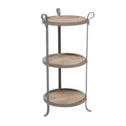 Industrial Metal Round Tiered Table Gray - Olivia & May 16 Industrial Metal Round Tiered Table Gray - Olivia & May -Luxe Living Interiors Shop GUEST 2fde5217 8c88 4cc0 b390 d8cd9f21d12f