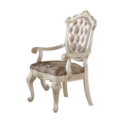 Set Of 2 Chantelle Arm Dining Chair Pearl White/Rose Gold - Acme Furniture 4 Set Of 2 Chantelle Arm Dining Chair Pearl White/Rose Gold - Acme Furniture - Image 2