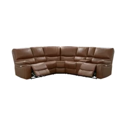 3pc Quinby Leather Power Sectional - Abbyson Living