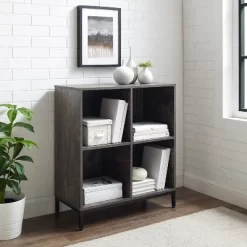 Jacobsen Record Storage Cube Bookshelf Brown Ash - Crosley -Luxe Living Interiors Shop GUEST 3145cafb 65cd 4716 acb8 86ce46f23f18