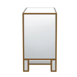 Modern Mirrored Nightstand With 1 Door, Silver - ModernLuxe 18 Modern Mirrored Nightstand With 1 Door, Silver - ModernLuxe -Luxe Living Interiors Shop GUEST 3175bb90 2bb1 4576 8225 cb9132c2922f