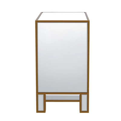 Modern Mirrored Nightstand With 1 Door, Silver - ModernLuxe 9 Modern Mirrored Nightstand With 1 Door, Silver - ModernLuxe - Image 7
