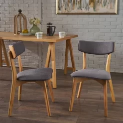 5pc Nissie Mid Century Curved Leg Dining Set Oak/Dark Gray - Christopher Knight Home -Luxe Living Interiors Shop GUEST 335ea18a c720 4cf5 ad0e cc316538e930