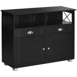 HOMCOM Sideboard Buffet Table Storage Cabinet With Large Tabletop, 2 Cabinets, 2 Drawers And Crossbar Side Design -Luxe Living Interiors Shop GUEST 3529a541 334e 4871 8a5f 57742a23289d