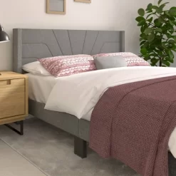 Queen Lindon Chevron Upholstered Bed In A Box - RST Brands -Luxe Living Interiors Shop GUEST 35f55090 5d94 4a9a bd92 da21228c65be