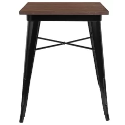 Flash Furniture 23.5" Square Metal Indoor Table With Rustic Wood Top -Luxe Living Interiors Shop GUEST 36f57cbd 483d 468b 8ec4 cd9e1b95b13c