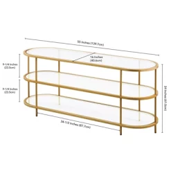 Brass Finish Oval TV Stand - Henn&Hart 13 Brass Finish Oval TV Stand - Henn&Hart -Luxe Living Interiors Shop GUEST 3746ec9c a6d4 4c0b 9c7c fcfd61f93a62