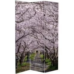 6" Double Sided Lavender Road Canvas Room Divider Purple - Oriental Furniture -Luxe Living Interiors Shop GUEST 37b24853 fb53 4a97 83f1 42b201aac94a