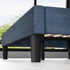 Omkaram Upholstered Platform Bed Frame Blue - Zinus -Luxe Living Interiors Shop GUEST 38837bad b1e5 4933 8113 ca795ee25337