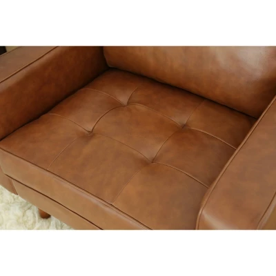 Hobbes Mid-Century Leather Armchair - Abbyson Living 6 Hobbes Mid-Century Leather Armchair - Abbyson Living - Image 4