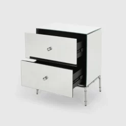 Crowley Modern Mirrored Cabinet Silver - Christopher Knight Home -Luxe Living Interiors Shop GUEST 391917e0 aad5 4654 a052 a90493350ef0