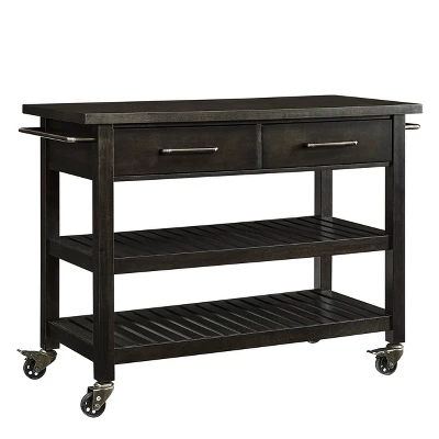 Havelock Rolling Kitchen Island Dark Tobacco - Holly & Martin 8 Havelock Rolling Kitchen Island Dark Tobacco - Holly & Martin - Image 6