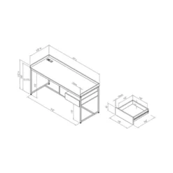Newtonmore Writing Desk Matte - MiBasics -Luxe Living Interiors Shop GUEST 39c2f0af 20a2 4041 8ec1 4d03931c0332