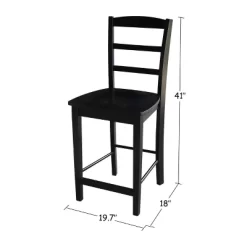 Set Of 3 30" Square Counter Height Table With 2 Madrid Dining Sets Black - International Concepts -Luxe Living Interiors Shop GUEST 3ab05e73 20c8 4230 ba0c d2cb5e909293