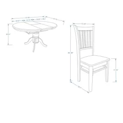 Glenwillow Home Oval Butterfly Leaf Dining Table + Spindle Back Dining Chairs Dining Set -Luxe Living Interiors Shop GUEST 3ac125cf 9380 4ddd 9491 343a3bee77a6