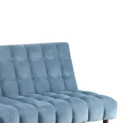 76" Yolandi Futon Teal Velvet/Dark Walnut Finish - Acme Furniture -Luxe Living Interiors Shop GUEST 3adb875e 6e4c 4c59 88d3 0011d65b7aca