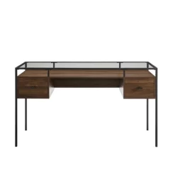 Lamvia Contemporary 2 Tier Glass Top Desk - Saracina Home -Luxe Living Interiors Shop GUEST 3b3bf1ec 533f 40ff b8e9 31a732728310