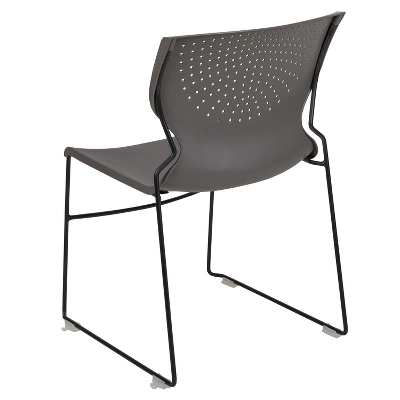 Flash Furniture HERCULES Series 661 Lb. Capacity Gray Full Back Stack Chair With Black Powder Coated Frame 12 Flash Furniture HERCULES Series 661 Lb. Capacity Gray Full Back Stack Chair With Black Powder Coated Frame - Image 10