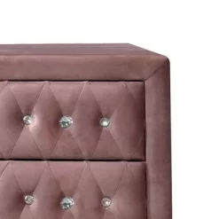 17" Reggie Nightstand Pink Fabric - Acme Furniture -Luxe Living Interiors Shop GUEST 3cdc0e69 f0b1 4b85 88a5 a95921212e58