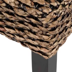 2pc Water Hyacinth Parson Chairs Natural/Black - Stylecraft -Luxe Living Interiors Shop GUEST 3d7143b6 e732 4c4b ba0d 8733b670cccb