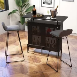 Costway 4-Tier Metal Home Bar Unit Liquor Bar Table With Storage Shelves & 6 Glass Holders 12 Costway 4-Tier Metal Home Bar Unit Liquor Bar Table With Storage Shelves & 6 Glass Holders -Luxe Living Interiors Shop GUEST 3d7c0eca cdf1 4d58 beda d3bc7621c9d8