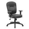 Leather Task Chair With Adjustable Arms Black - Boss Office Products -Luxe Living Interiors Shop GUEST 3da0703a 49a0 4f0b 8630 2409420a6bd3