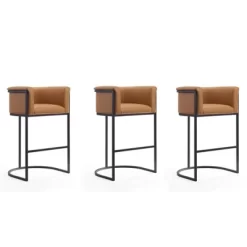 Set Of 3 Cosmopolitan Upholstered Metal Barstools - Manhattan Comfort 18 Set Of 3 Cosmopolitan Upholstered Metal Barstools - Manhattan Comfort -Luxe Living Interiors Shop GUEST 3e3b9aa8 9e80 4bfb b300 5cf1d71e8c57