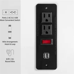 Yaheetech 3-Tier Wooden Console Table With Power Outlet Entryway Table -Luxe Living Interiors Shop GUEST 3ed1802b d8e8 4199 9a34 9cc60c2d8d8d