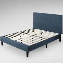 Omkaram Upholstered Platform Bed Frame Blue - Zinus -Luxe Living Interiors Shop GUEST 3f3b1d5d af9c 4b01 b92b cd1c68bfbb69