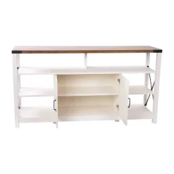 60" Brayden Modern Farmhouse TV Stand For TVs Up To 64" With Storage Cabinets White/Rustic Oak - Taylor & Logan 14 60" Brayden Modern Farmhouse TV Stand For TVs Up To 64" With Storage Cabinets White/Rustic Oak - Taylor & Logan -Luxe Living Interiors Shop GUEST 3fa19036 bb6f 421c 87a7 5a7dcf116962
