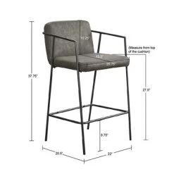 Burke Faux Leather Counter Height Barstool With Metal Frame Brown - Madison Park -Luxe Living Interiors Shop GUEST 403d2266 f91e 4186 84f4 2b7311dc4ab2