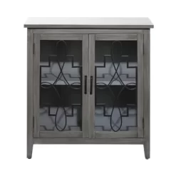 Contemporary Wood Cabinet Gray - Olivia & May -Luxe Living Interiors Shop GUEST 406f772e 09a3 4a72 867d f805a3edd132