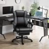 Vinsetto Executive High Back Office Chair Executive Computer Desk Chair With PU Leather, Adjustable Height And Retractable Footrest, Black -Luxe Living Interiors Shop GUEST 40ac0ba9 4a27 4dd9 ae84 966c08c9140d