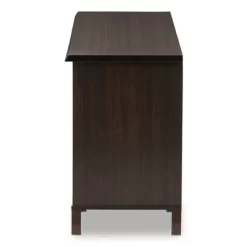 Unna Wood TV Cabinet With 2 Sliding Doors And Drawer TV Stand For TVs Up To 70" Dark Brown - Baxton Studio -Luxe Living Interiors Shop GUEST 4134ddd3 5e70 482d 864b be4287aef003