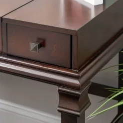 Home Angela Vanity Set Walnut - Linon -Luxe Living Interiors Shop GUEST 4144abb7 ea59 4aa9 a559 3a47e7404603