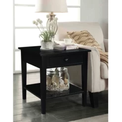 Spencer End Table Black - International Concepts
