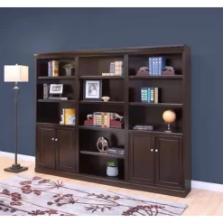 72" Executive Open Wood Bookcase Brown - Martin Furniture