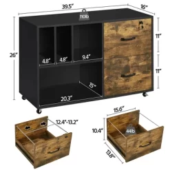 Yaheetech Mobile Letter Size Rolling File Cabinet With Drawers And Storage Shelves For Home Office -Luxe Living Interiors Shop GUEST 43656b23 1d43 4406 b0c3 87d50b73ea61