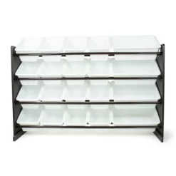 Extra Large Toy Storage Organizer With 20 Storage Bins Espresso/White - Humble Crew -Luxe Living Interiors Shop GUEST 43ad080b aea3 4907 8971 3183e0743f43