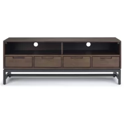Devlin Mid-Century Low TV Stand For TVs Up To 65" Walnut Brown - WyndenHall -Luxe Living Interiors Shop GUEST 43df5516 a91c 4f43 bf91 42876182b54b