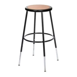 2pk 25"-33" Adjustable Heavy Duty Steel Barstool Black - Hampden Furnishings