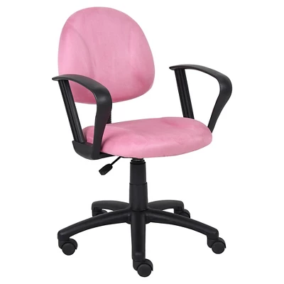 Microfiber Deluxe Posture Chair With Loop Arms - Boss Office Products 6 Microfiber Deluxe Posture Chair With Loop Arms - Boss Office Products - Image 4